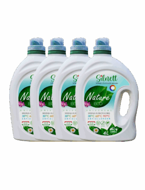 4 DB SILNETT ECO100 MOSÓGÉL- UNIVERSAL HYPOALLERGEN 2IN1. 400 mosás! A silnett ÚJ FEJLESZTÉSE Valóban kíméletes a bőrhöz! Az illatanyag és a mosóerő tökéletes kombinációja. Ruháinak hosszantartó friss illatot biztosít, azonban kíméletlen a szennyeződésekkel, még a legmakacsabb foltokat is könnyedén eltávolítja és gyönyörű fehérek lesznek a ruhák, textíliák. Intelligens mosógél amely a fehér és a szines ruhákat is tökéletesen tisztítja. HYPOALLERGÉN, NEM TARTALMAZ PÁLMAOLAJAT, NEM LETT ÁLLATOKON TESZTELVE, VEGÁN. Ez a fantasztikus mosógél Magyar termék. 4 literes kiszerelésben akár 100 adag ruhát is kimoshatunk egy flakonnal. Öblítő használata nem szükséges a mosások alkalmával. 30-90 celsius fokon is kiválóan tisztít és valóban elbánik a makacs foltokkal is. A gyártás során nagy figyelem fordult az összetevőkre. A Környezettudatos vásárlók tökéletes választása.